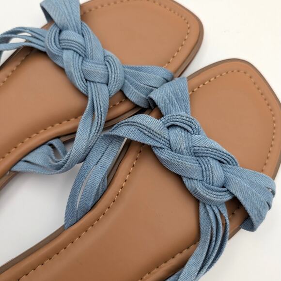 Kensie Raine Knotted Slide Sandal Slip On Women's Denim Blue Size US8.5M EU39 - Picture 11 of 11